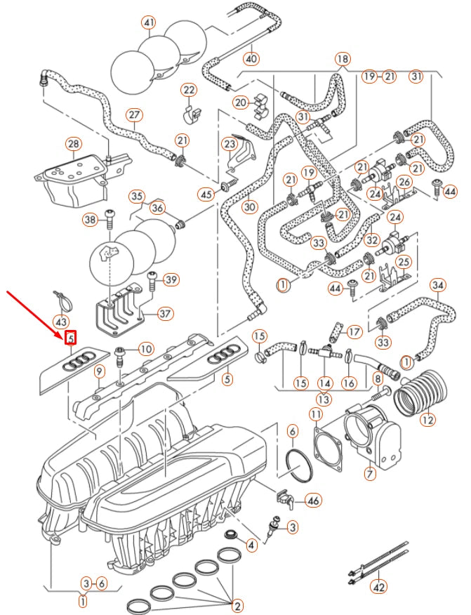 NEW AUDI R8 42 RIGHT INTAKE MANIFOLD BADGE DOVER 07L133622A ORIGINAL