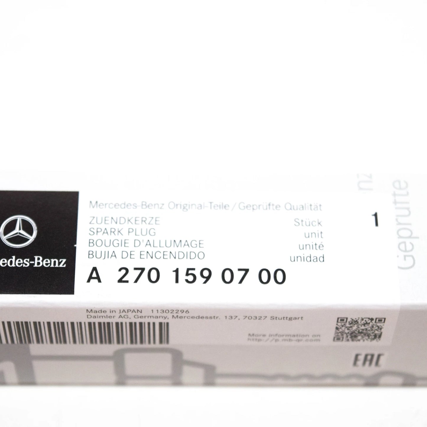 NEW MB C-CLASS W205 SPARK PLUG A2701590700 2.0 PETROL 105KW ORIGINAL
