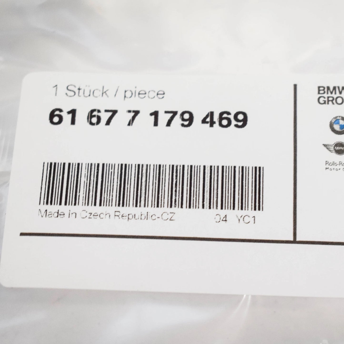 NEW BMW 1 E88 FRONT HEADLIGHT WASHER HOSE LINE 61677179469 ORIGINAL