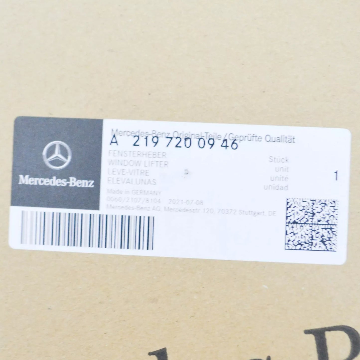 NEW MERCEDES-BENZ CLS C219 DOOR WINDOW REGULATOR FRONT LEFT A2197200946 ORIGINAL