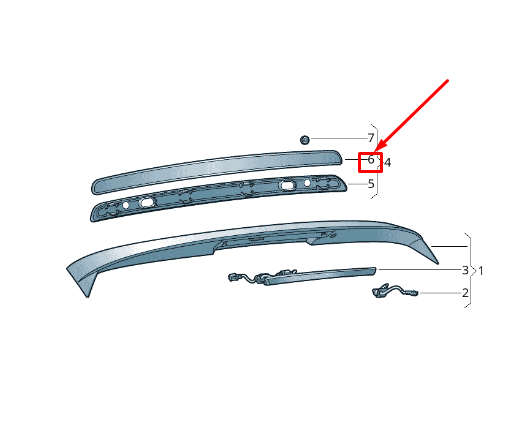 new skoda octavia 5e mk3 rear spoiler housing gasket 5e9945170 original