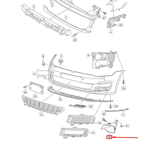 NEW VW GOLF MK7 FRONT LEFT AIR GUIDE CHANNEL 5G08074059B9