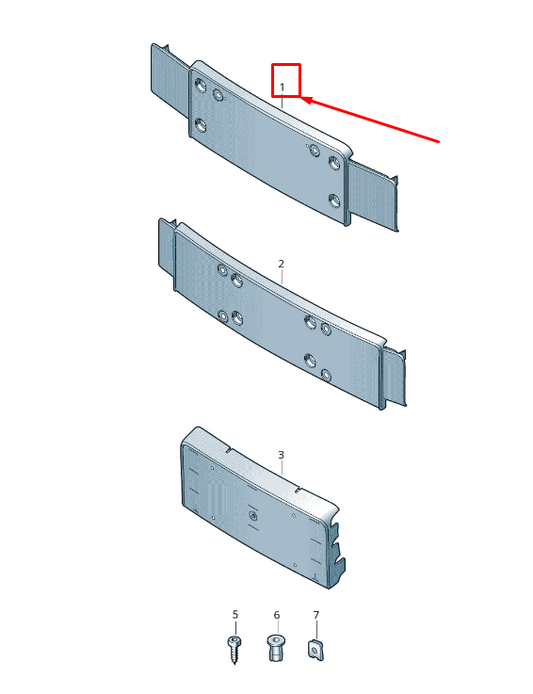 new audi tt fv front license plate holder 8s0807287 rn4 8s0807287rn4 original