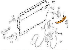 NEW BMW I3 L01 FRONT RIGHT DOOR EXTERIOR HANDLE BRACKET 51217379772 ORIGINAL