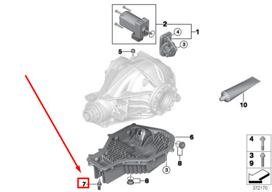 new bmw x4 f98 rear differential oil temp. sensor 9488290 33109488290 original