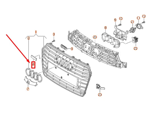NEW AUDI A6 C7 RADIATOR GRILLE QUATTRO EMBLEM BADGE 4G0853736F2ZZ