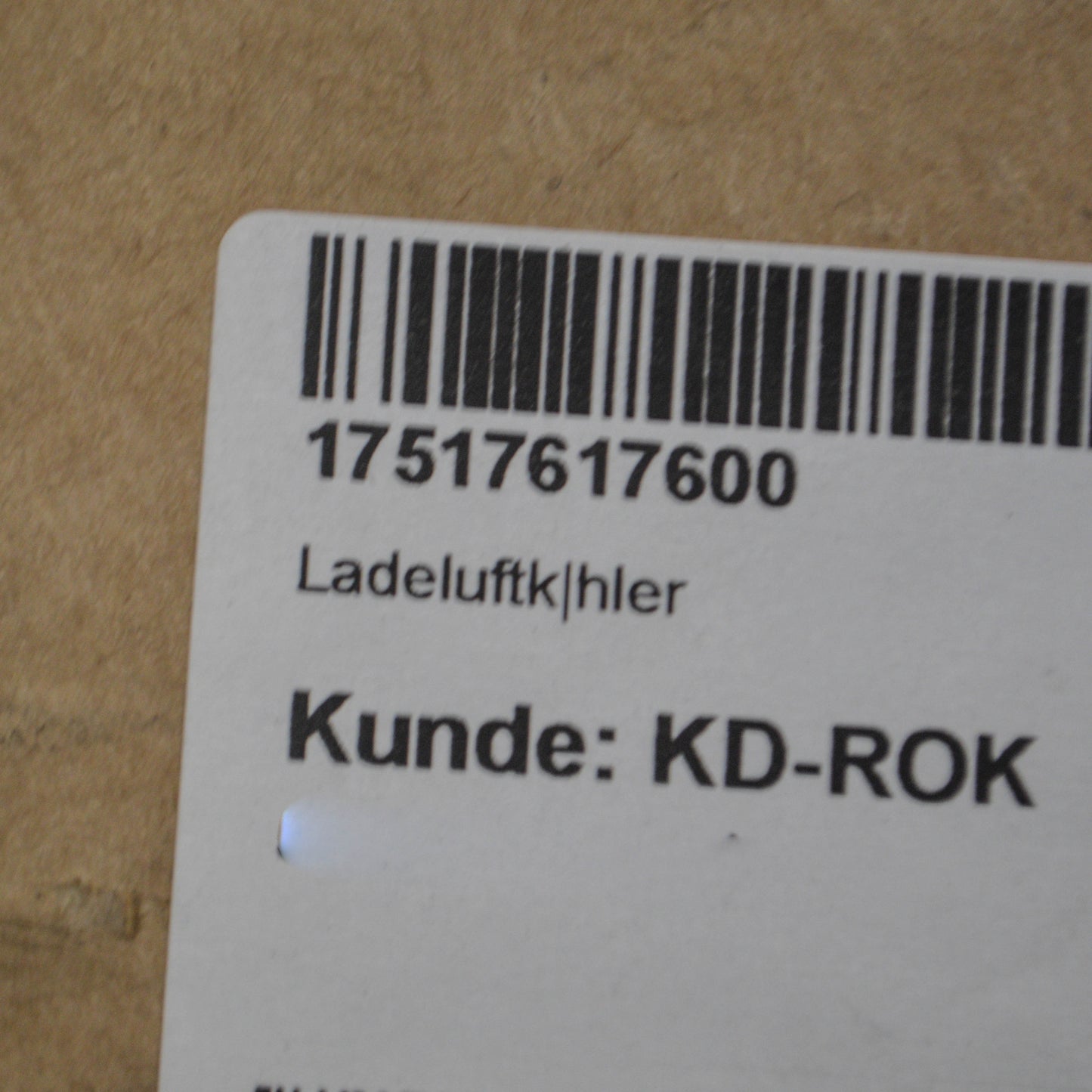 new bmw x1 f48 intercooler radiator 17517617600 original