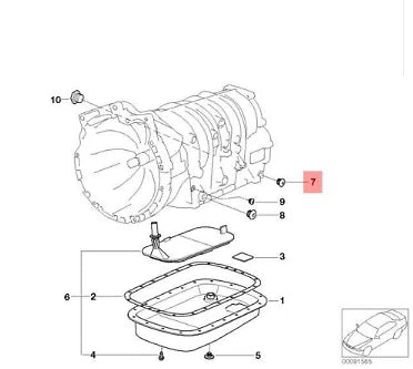 NEW BMW 3 E46 TRANSMISSION INNER TORX SCREW PLUG 24111423986 ORIGINAL