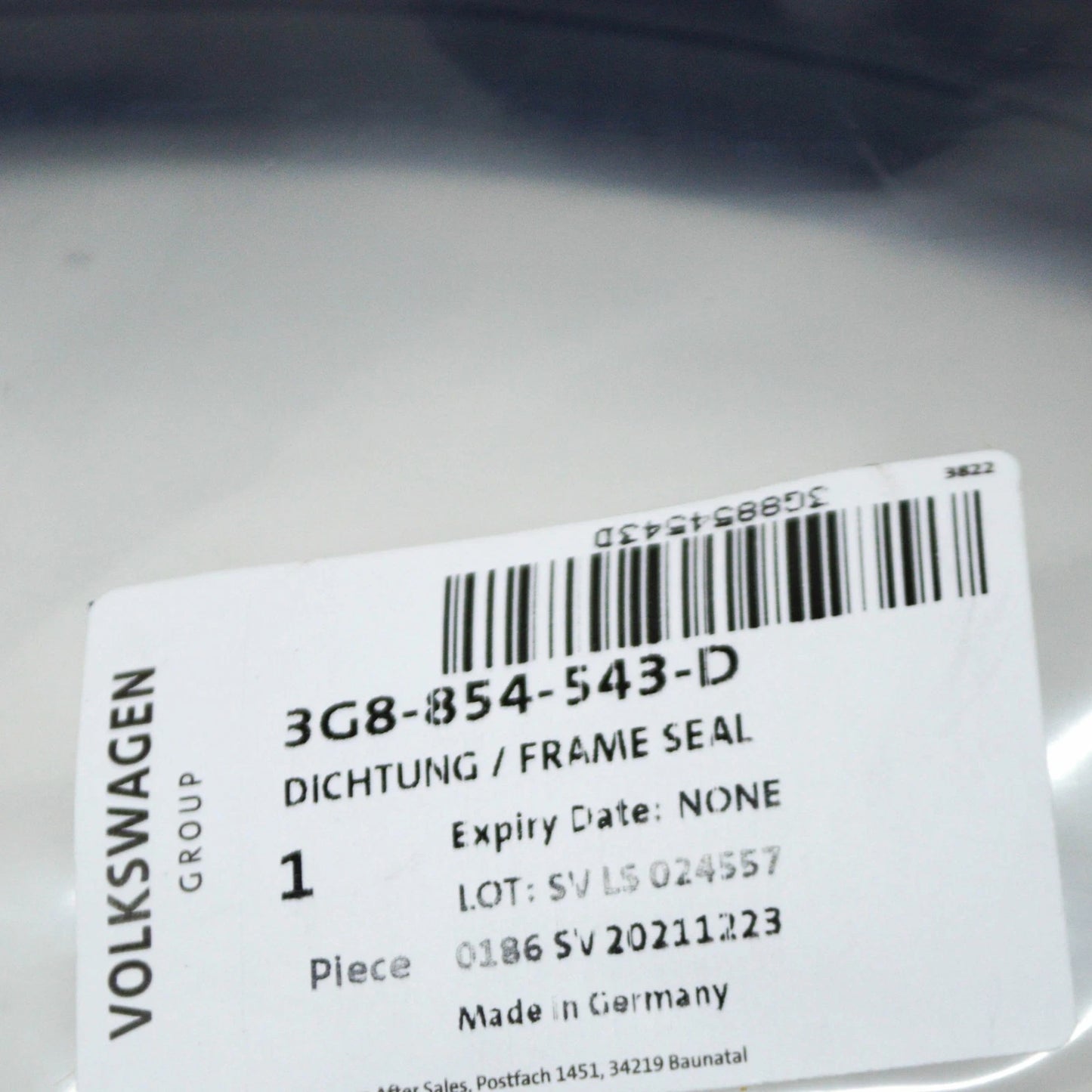 NEW VOLKSWAGEN ARTEON 3H7 ROOF FRANE SEAL 3G8854543D