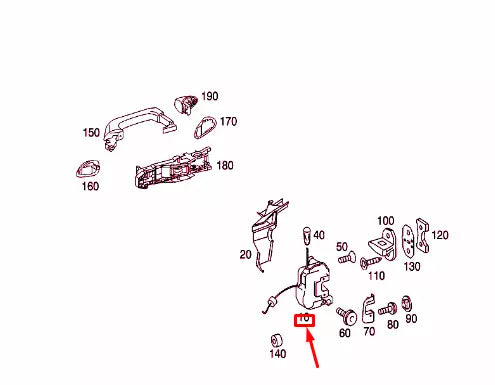 NEW MERCEDES-BENZ C W203 FRONT LEFT DOOR LOCK RHD A2037200335 ORIGINAL