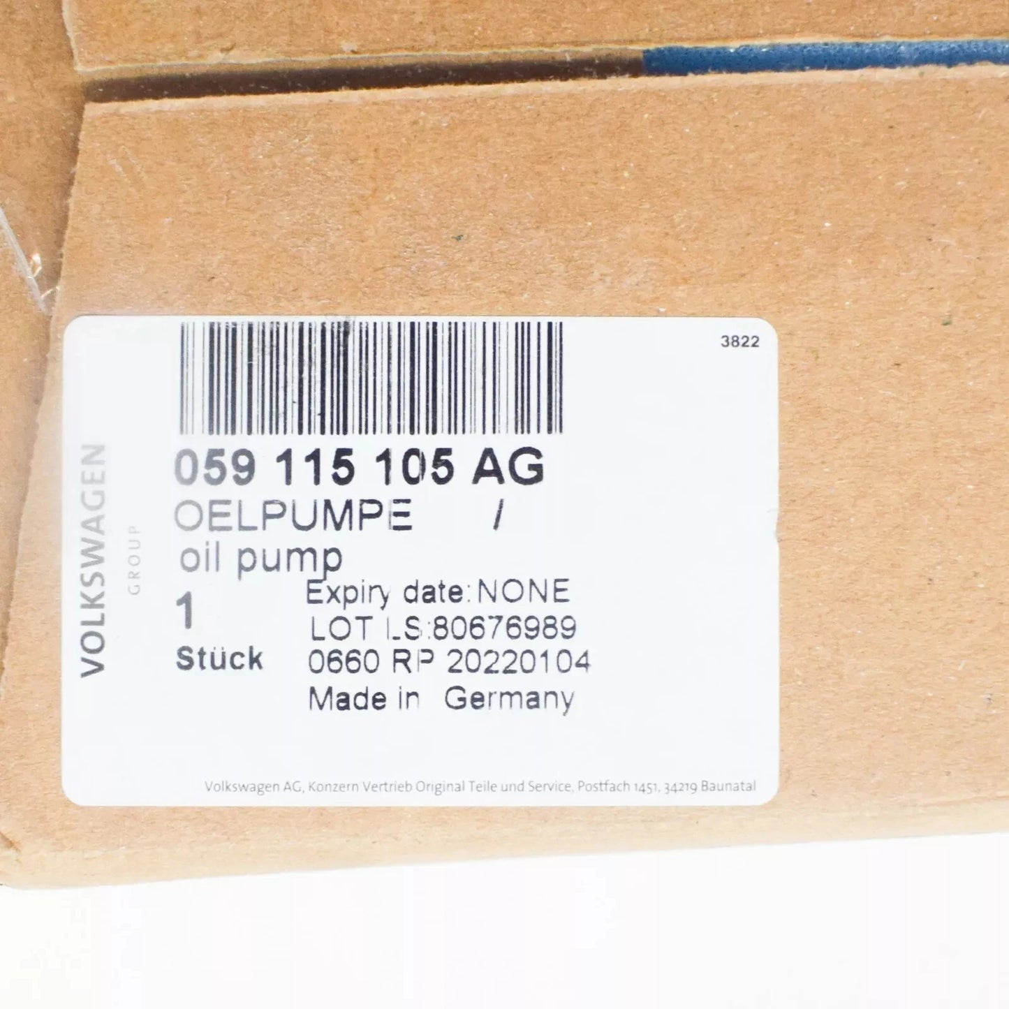 AUDI A4 8E B7 Engine Oil Pump 059115105AG NEW
