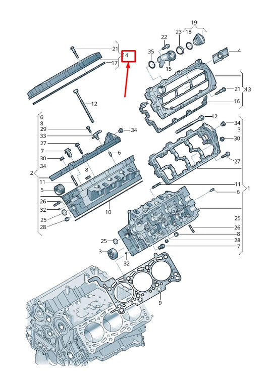 NEW AUDI Q7 4L ENGINE VALVE COVER 059103470AC ORIGINAL