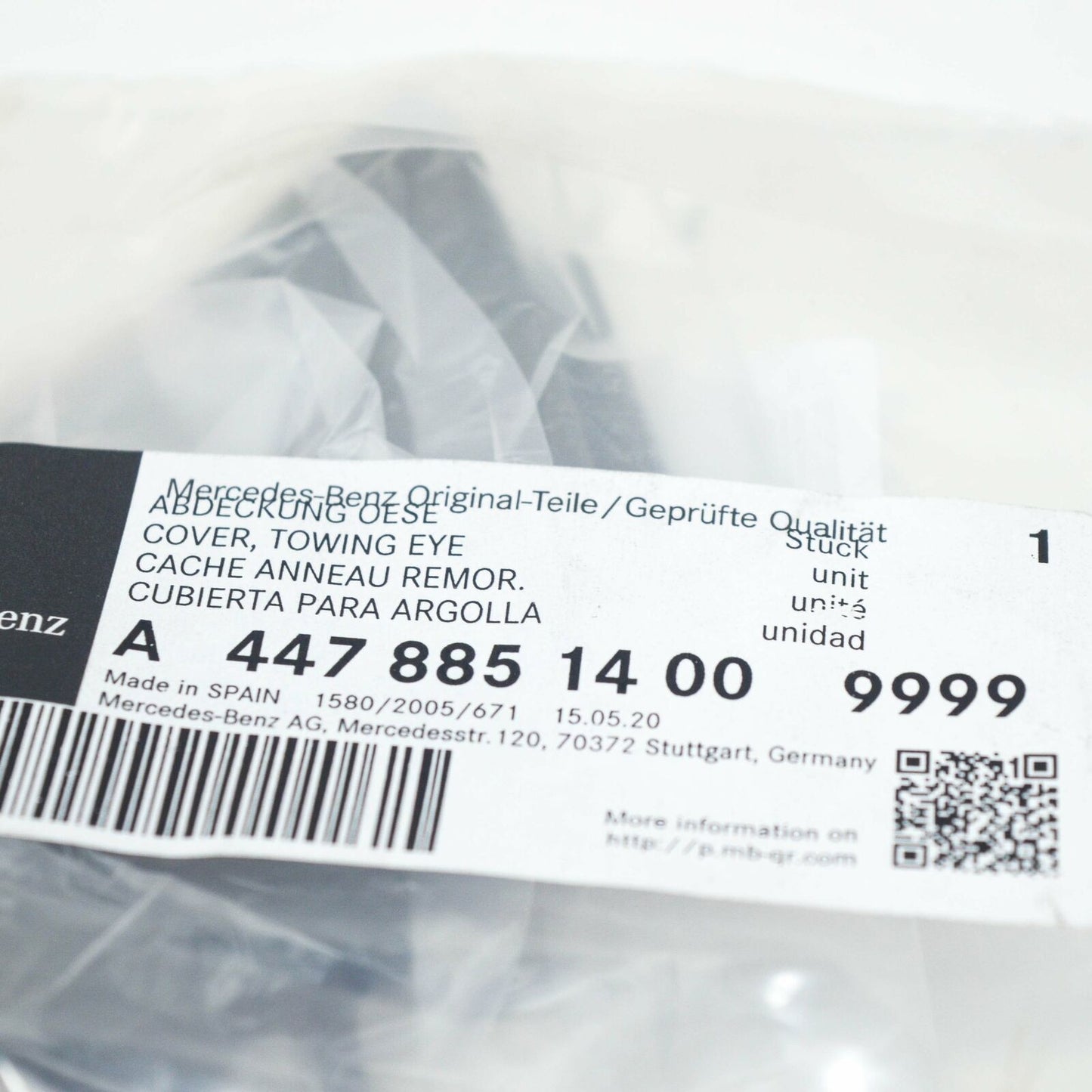 NEW MB VITO FURGON W447 FRONT BUMPER TOW HOOK EYE COVER A44788514009999 ORIGINAL