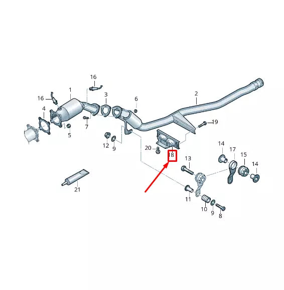 NEW AUDI A6 AVANT C6 EXHAUST DOWN PIPE MOUNT BRACKET 4F0253099D