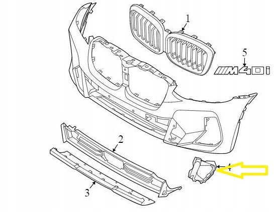 NEW BMW X4 G02 FRONT RIGHT AIR INLET COVER 51118081200 8081200 ORIGINAL