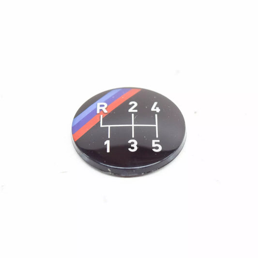 NEW BMW 5 E28 M TECHNIC 5-SPEED SHIFT GEAR KNOB BADGE EMBLEM 25111220955