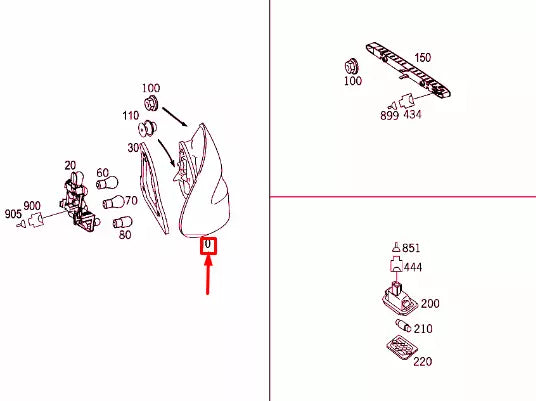 NEW MERCEDES-BENZ CLK C209 REAR RIGHT TAILLIGHT A2098201664 ORIGINAL