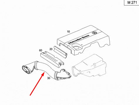 MERCEDES-BENZ SLK CLASS W171 SLK200 AIR INTAKE HOSE PIPE A2710941382 NEW