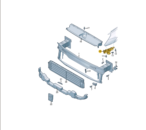 NEW AUDI A3 8Y FRONT BUMPER CARRIER LEFT GUIDE 8Y0807183A ORIGINAL