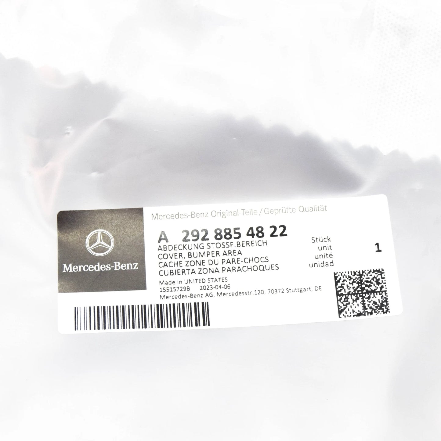 NEW MERCEDES-BENZ W166 FRONT RIGHT BUMPER CORNER PANEL TRIM A2928854822 ORIGINAL