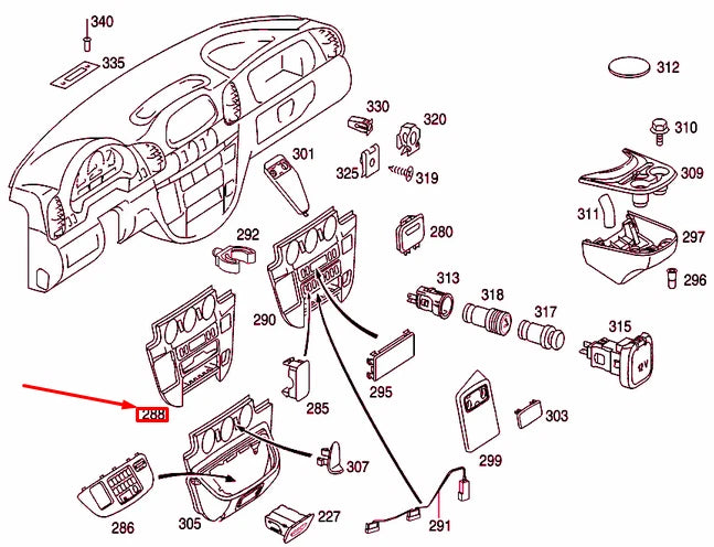 NEW MERCEDES-BENZ SPRINTER 903 INSTRUMENT PANEL COVER A9016801807 ORIGINAL