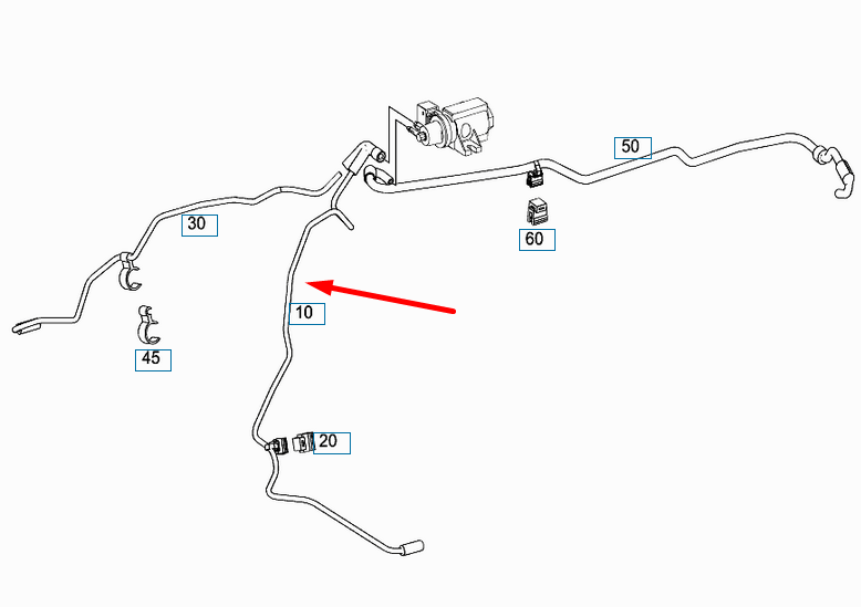 NEW MERCEDES-BENZ E-CLASS W212 AIR LINE A2780980789 ORIGINAL