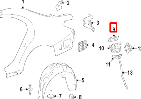 NEW MERCEDES BENZ SL R107 REAR LEFT SIDE GARNISH MOULDING A1076900980 ORIGINAL