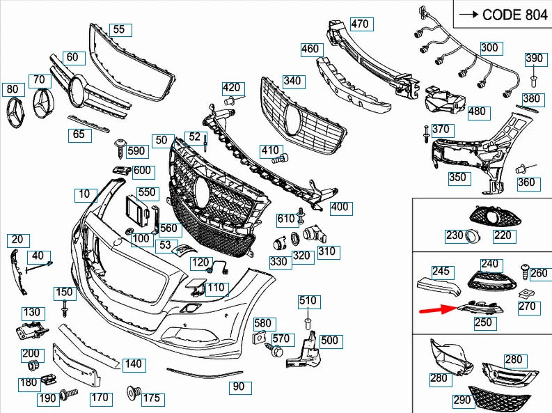 NEW MERCEDES-BENZ CLS C218 LEFT DRL KIGHT TRIM A2188850674 ORIGINAL
