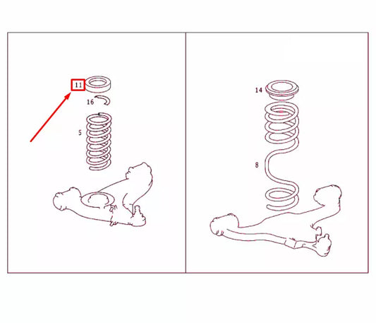 NEW MERCEDES-BENZ E W124 FRONT SPRING UPPER RUBBER MOUNTING A2013210984 ORIGINAL