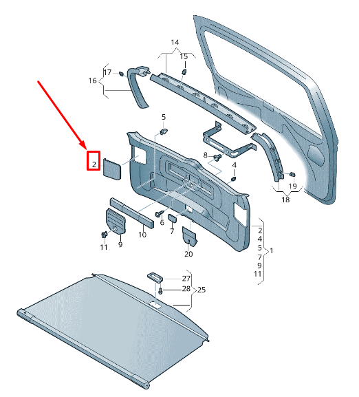 NEW VW SHARAN 7N LEFT REAR LID INSPECTION COVER 7N086765582V ORIGINAL