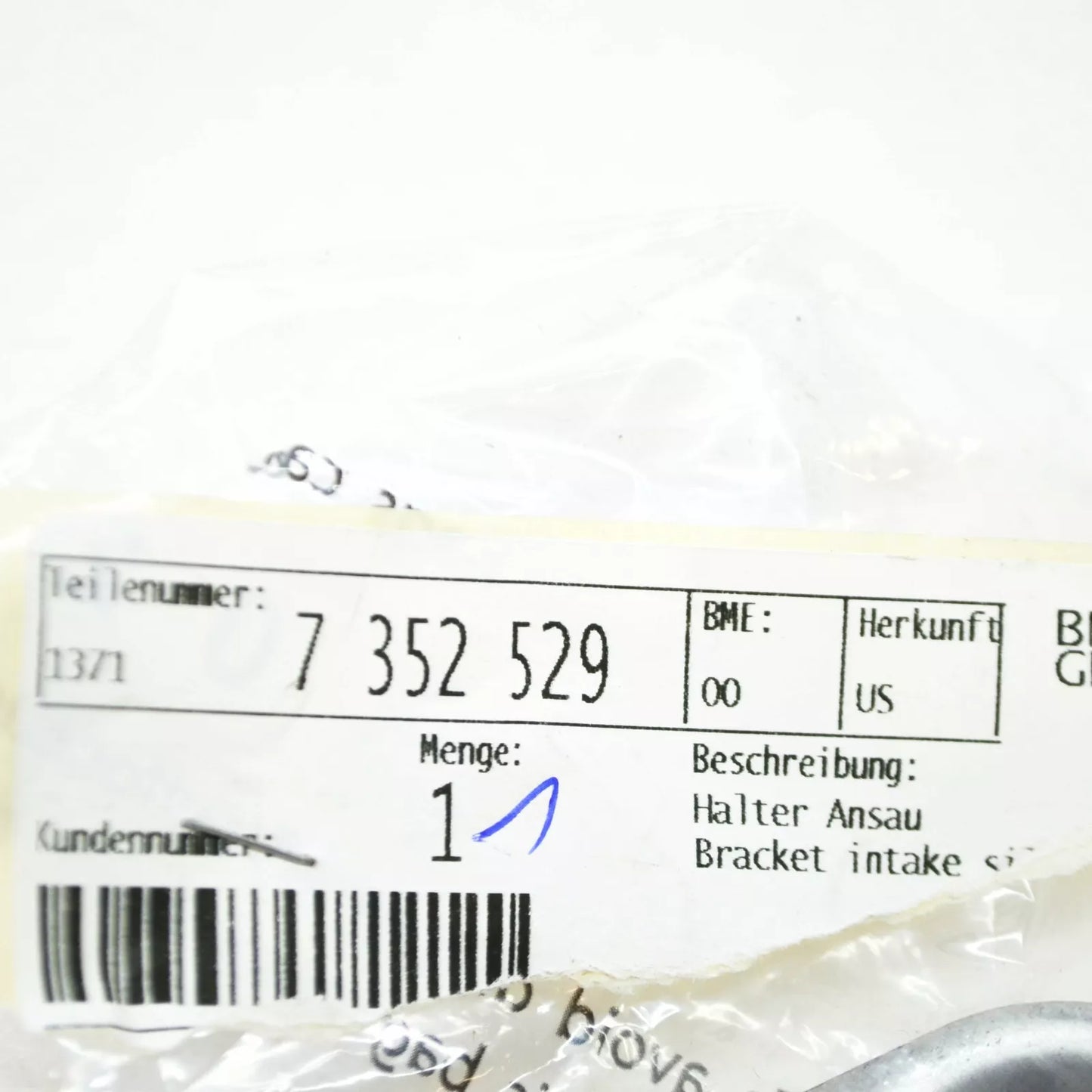 NEW BMW X5 F15 M F85 INTAKE SILENCER CENTER BRACKET 13717352529 ORIGINAL