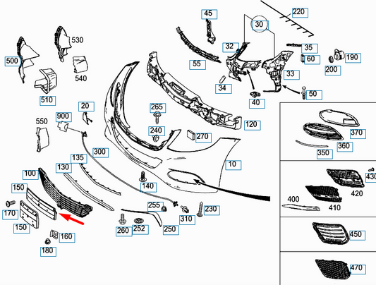 NEW MERCEDES-BENZ S-CLASS W222 FRONT LICENSE NUMBER HOLDER A2228850681 ORIGINAL