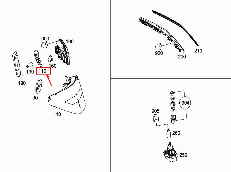 new mercedes-benz e coupe c207 rear right tail lamp gasket a2078260491 original