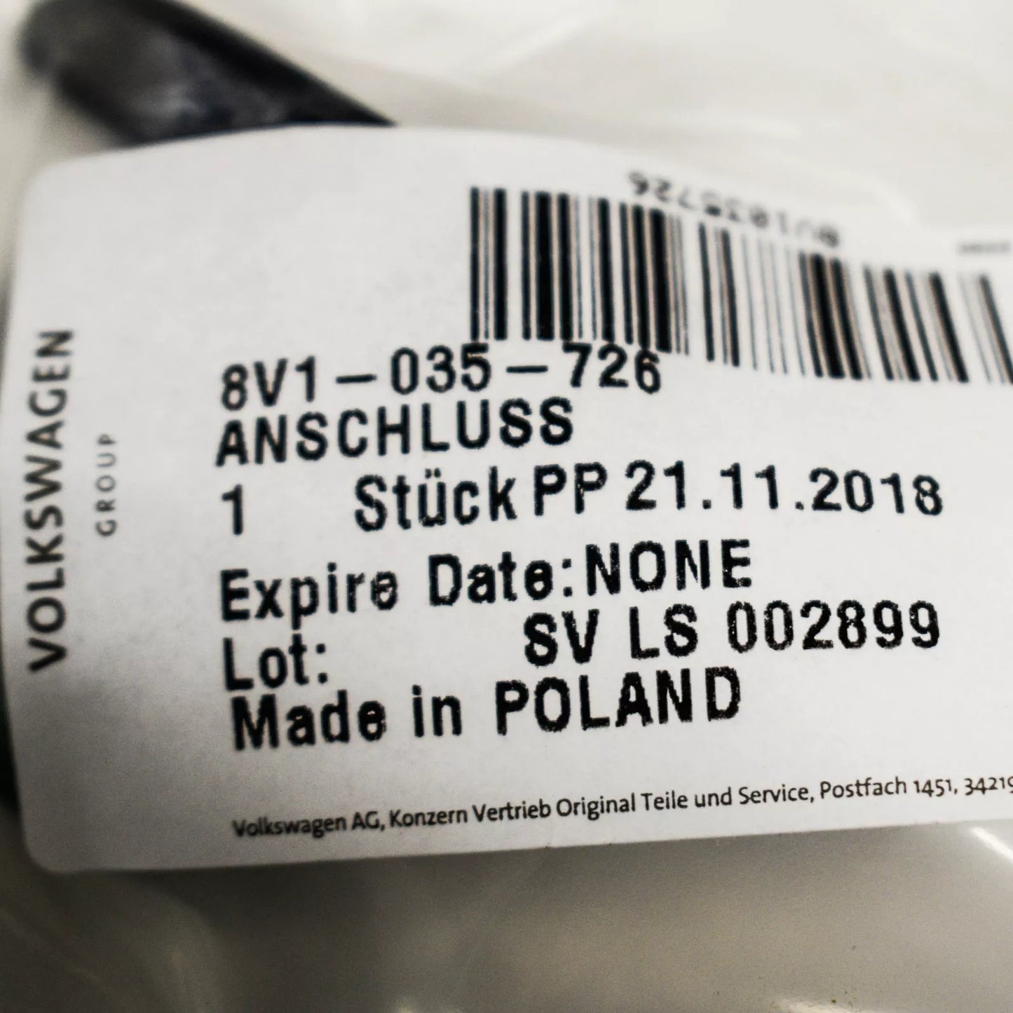 NEW AUDI A3 8V AUDIO AUXILIARY JACK INTERFACE USB PORT LHD 8V1035726