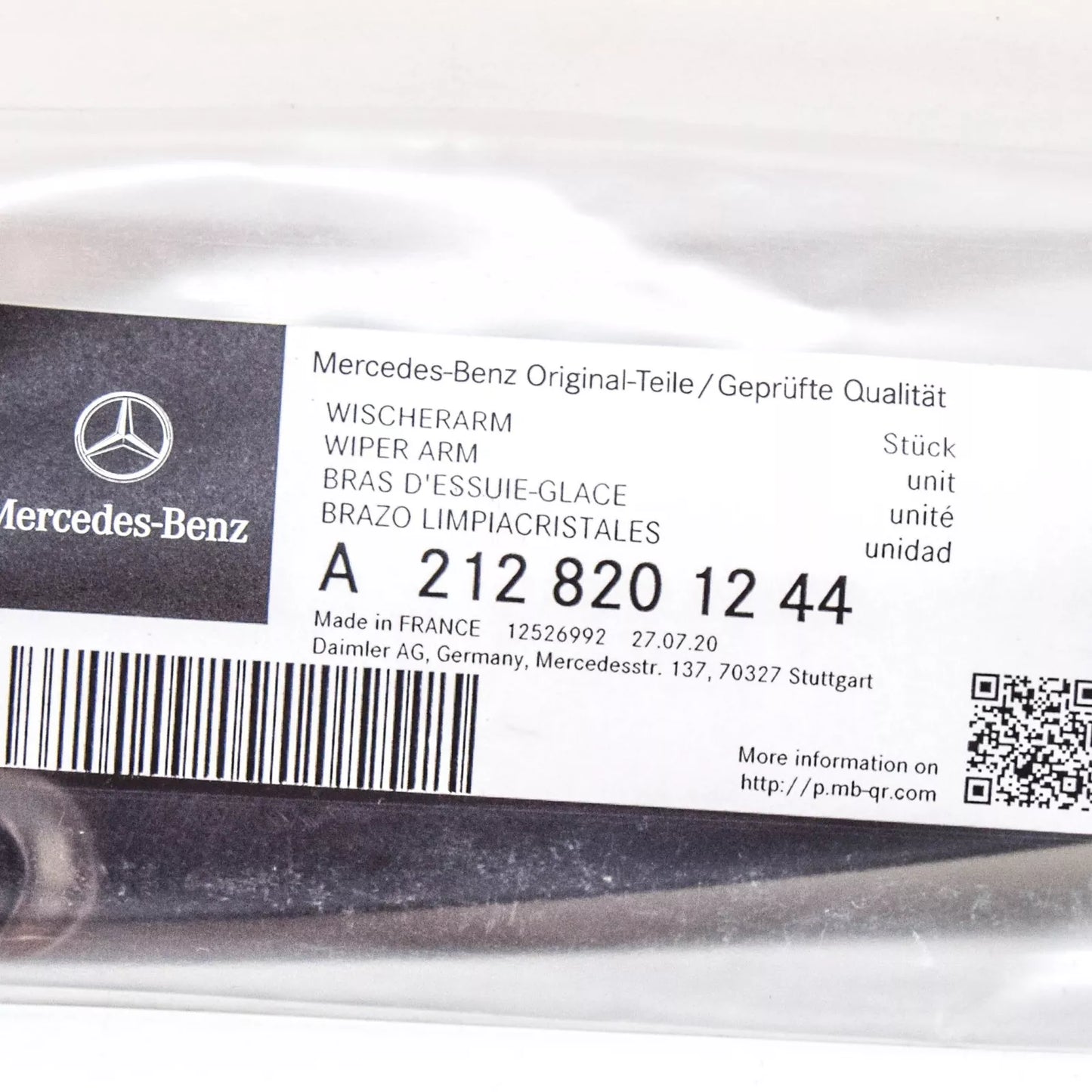 NEW MERCEDES-BENZ E-CLASS S212 REAR WINDOW WIPER ARM A2128201244 ORIGINAL
