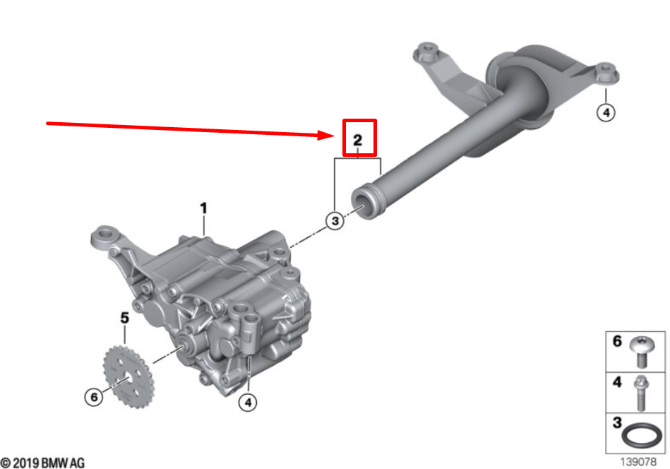 new bmw 5 e60 engine oil pump pickup tube 7556028 11417556028 original