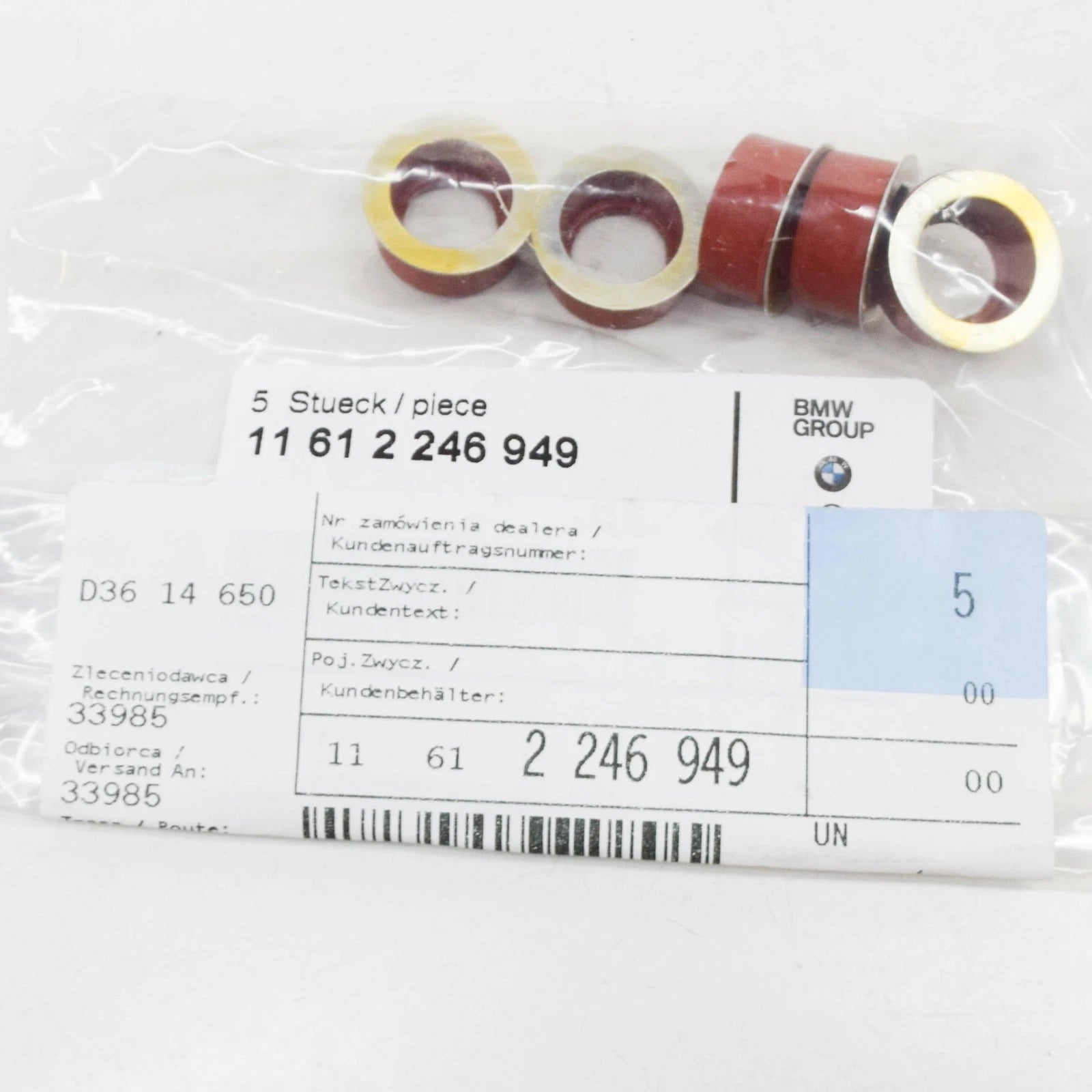 NEW BMW 3 E90 INTAKE MANIFOLD BACKUP RING 11612246949