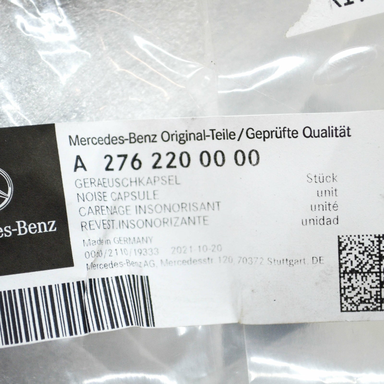 NEW MB E W212 ENGINE HIGH PRESSURE PUMP INSULATION HOUSING A2762200000 ORIGINAL