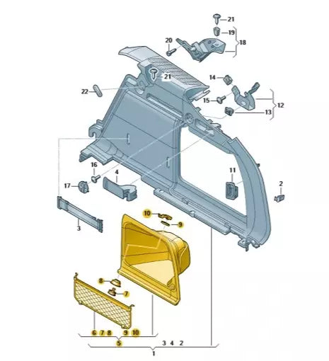 NEW AUDI A4 B9 LEFT SIDE TRUNK COVER TRIM 8W9863991AKTH ORIGINAL