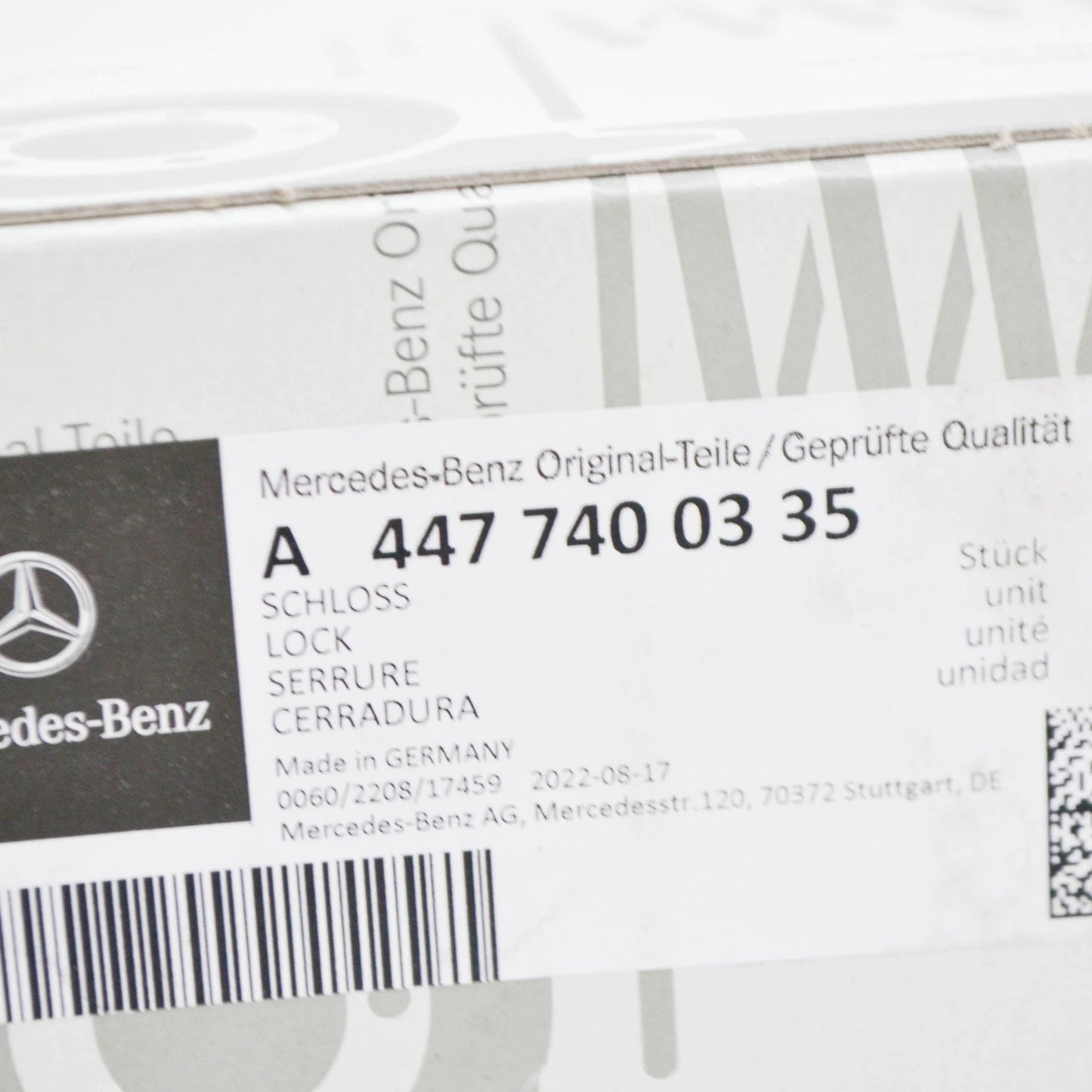 NEW MERCEDES-BENZ VITO W447 TAILGATE LOCK A4477400335 ORIGINAL