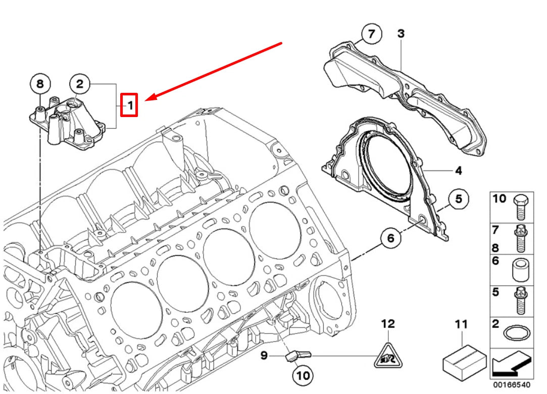 NEW BMW 5 F10 ENGINE OIL RETURN COVER 11428092560 8092560 ORIGINAL