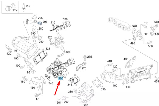 NEW MERCEDES-BENZ C W204 BYPASS VALVE A6511400502