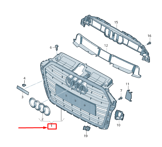 new audi a3 sportback 8v radiator grille 8v3853651apfuq 8v3853651ap fuq original