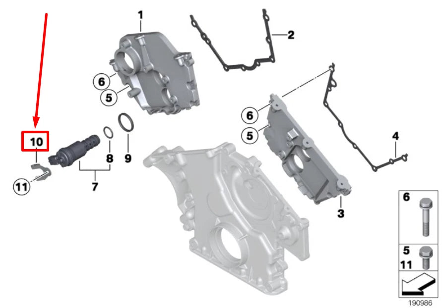 NEW BMW X1 E84 VANOS SOLENOID SECURING BRACKET 11367542980 7542980