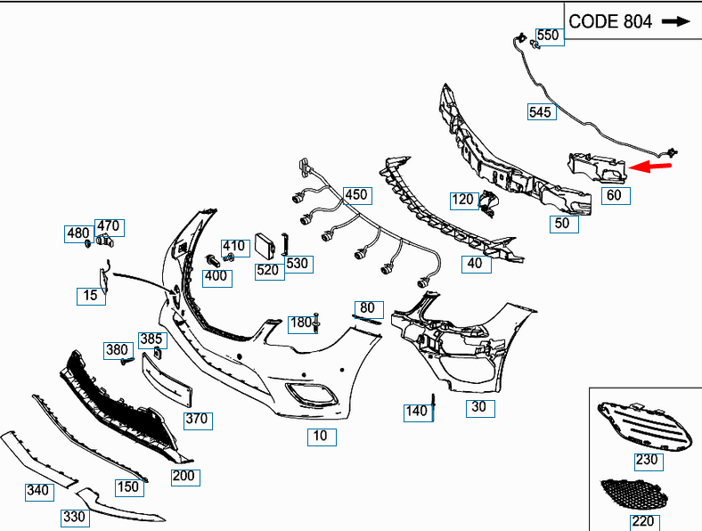 NEW MERCEDES-BENZ E-CLASS COUPE C207 IMPACT ABSORBER LEFT A2078853137 ORIGINAL