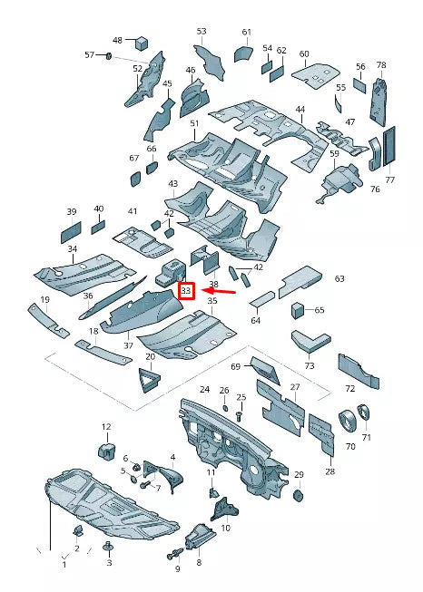 NEW AUDI A4 AVANT B8 ENGINE BONNET SOUND ABS 8K0863876A ORIGINAL