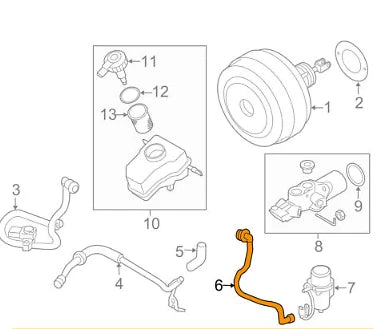NEW BMW M3 E90 VAACUM HOSE PIPE 34302283606 ORIGINAL