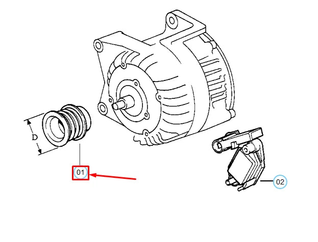 NEW BMW 3 E36 ALTERNATOR PULLEY 12311247306 1247306 ORIGINAL