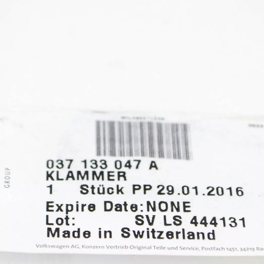 NEW VOLKSWAGEN JETTA A6 FUEL INJECTOR CLIP 037133047A ORIGINAL