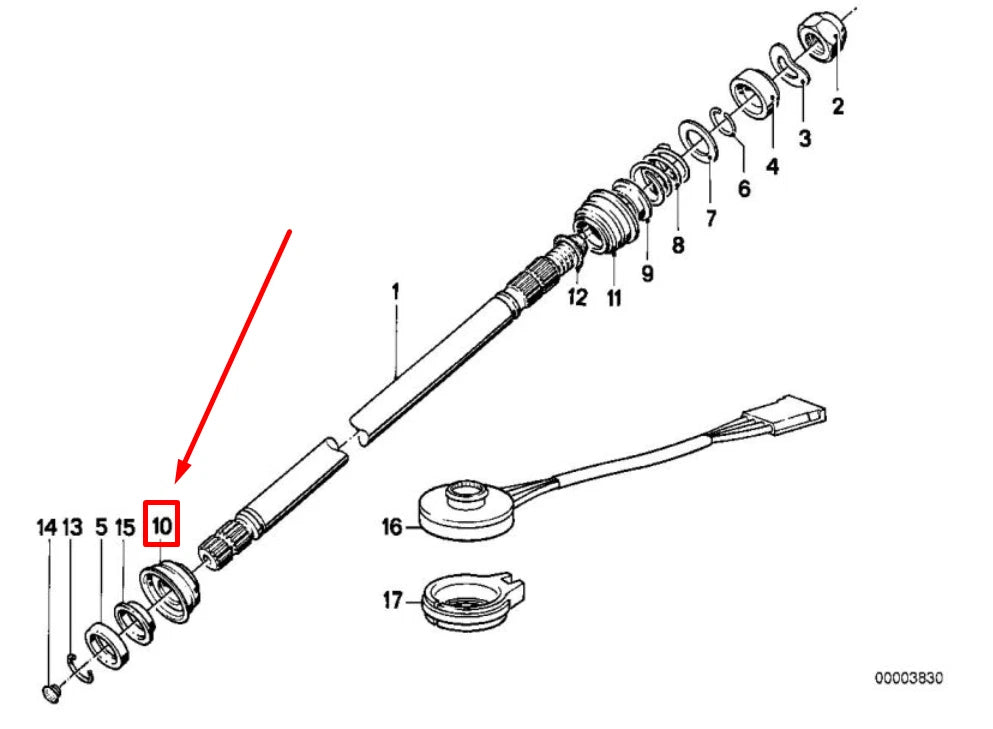 NEW BMW Z3 COUPE E36 STEERING SPINDLE BEARING 32311158686 1158686 ORIGINAL